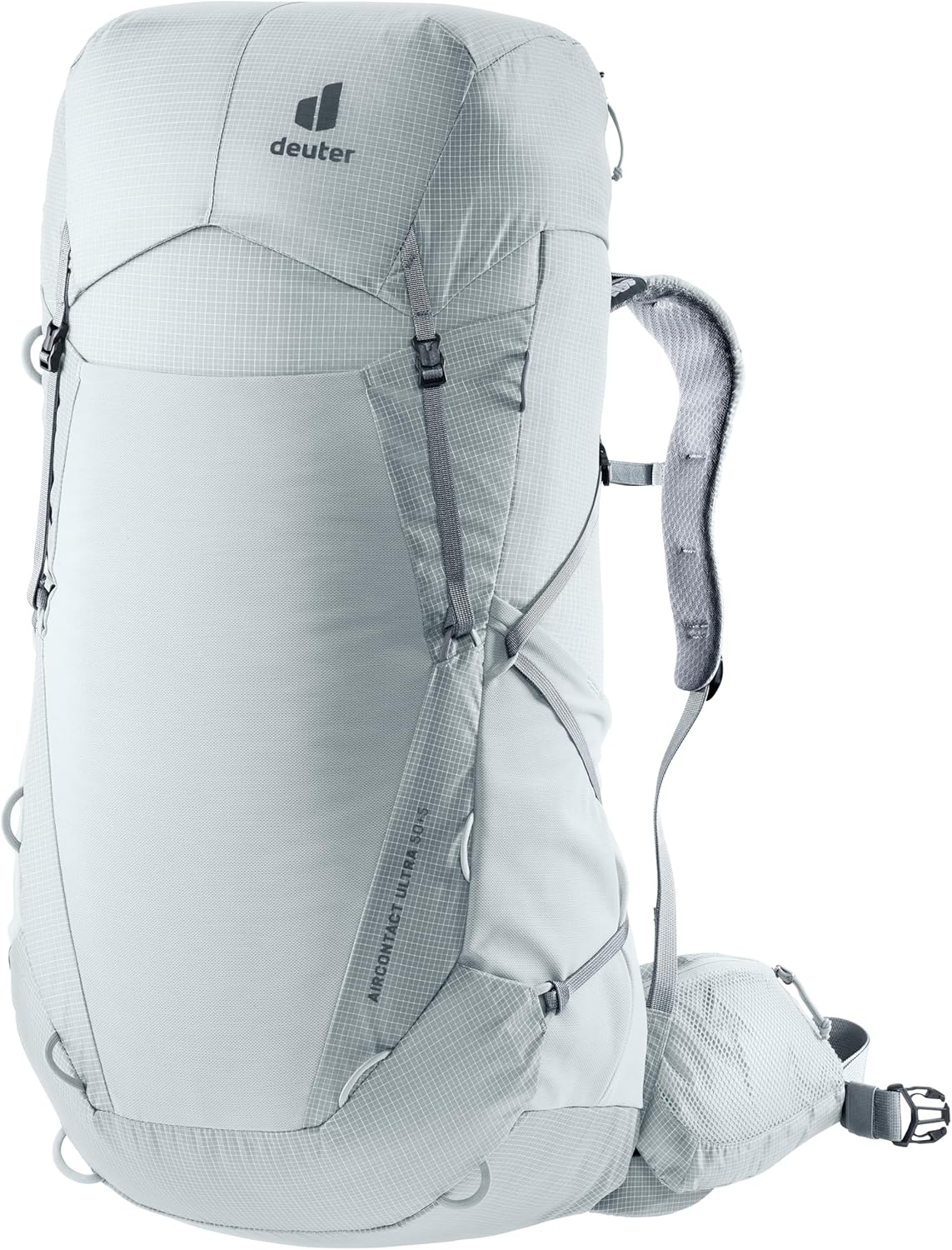 Zaino Deuter Aircontact Ultra 50+5 2024 da uomo - tessuto 175D PA Ripstop Ultra HD - capacità espandibile per trekking - modello leggero per escursioni e viaggi outdoor
