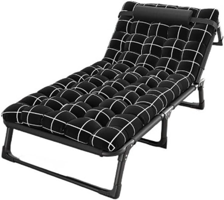 Letto pieghevole singolo da esterno - poltrona reclinabile portatile - soluzione semplice per uso domestico - per riposo interno ed esterno