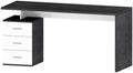NOVA Scrivania da Ufficio con Cassettiera - Piano in Melamina Nero 160 x 60 x 75 cm - Cassettiera con 3 Cassetti - Struttura Resistente alla Ruggine