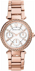 Michael Kors Parker - Orologio donna cronografo al quarzo - Struttura in acciaio inossidabile - Cinturino in acciaio o PVC per uso quotidiano