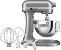 KitchenAid Heavy Duty 5KSM55SXXECU - Planetaria 375 W in Metallo Argento Placcato - Ciotola Sollevabile da 5,2 Litri - Impastatrice da Cucina 240 V