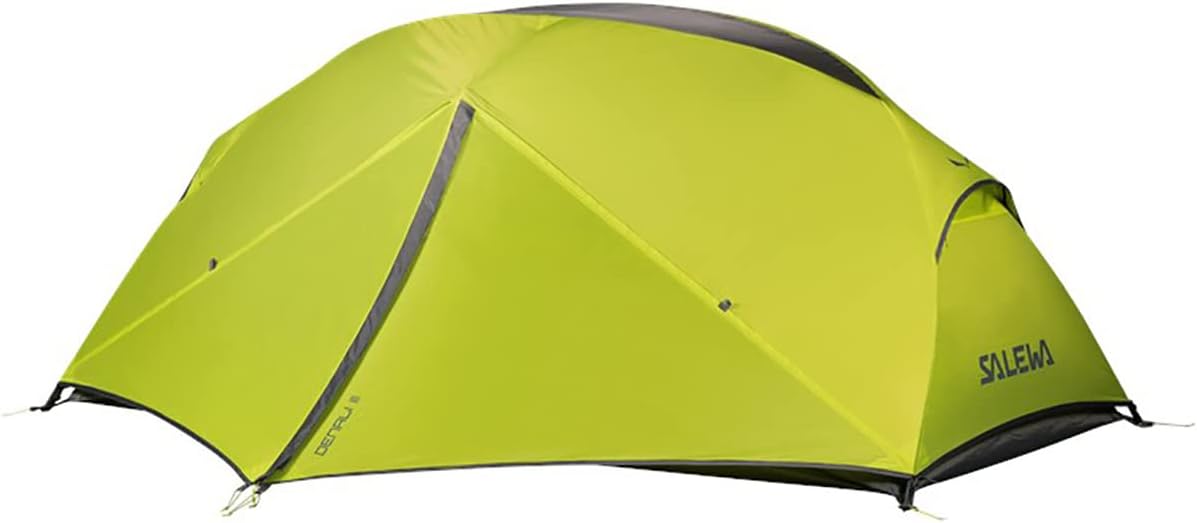 Tenda Salewa Denali III per 3 persone grigia e verde - impermeabilità 3000 mm - struttura da trekking da 3,25 kg per 4 stagioni - per escursioni e campeggio