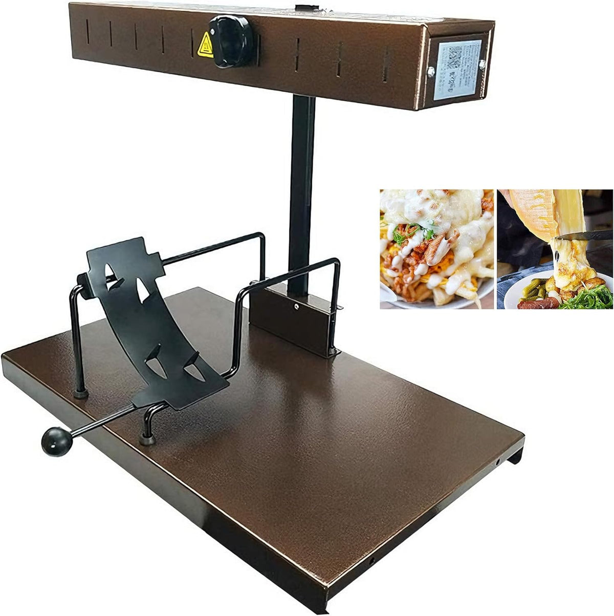 JIYINGHUI Scioglitore commerciale per raclette - Griglia elettrica a riscaldamento rapido - Macchina tradizionale per formaggio - Struttura stabile da 5.1 kg