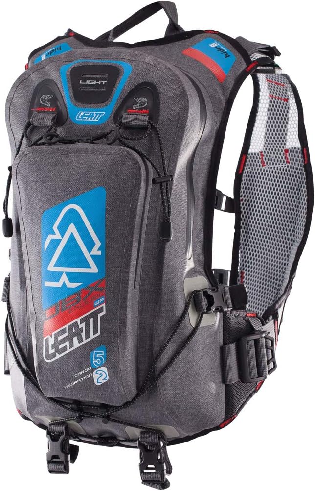 Zaino bici Leatt MTB Enduro Lite WP nero blu arancione - poliestere e PVC - struttura unisex per mountain bike - modello leggero per attività ciclistiche outdoor