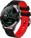 PURRL Smartwatch Uomo Donna 1.54 Pollici - Touch Screen Rotondo e Bluetooth - 9 Modalità Sportive Impermeabile - Cinturino Rosso