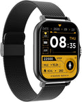 Smartwatch uomo donna - Touchscreen 1.69 pollici - Chiamate Bluetooth musica e fotocamera remota - Fitness tracker impermeabile nero rosa per Android iOS