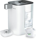 BRITA Distributore Acqua Cubo - Capacità 4 Litri con Tecnologia UV-C - Regolazione Temperatura e Volume Tazza - Cartuccia Filtrante Maxtra Pro e Pulizia Automatica