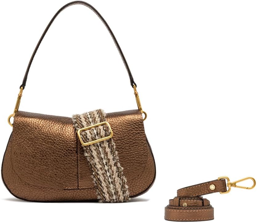 Gianni Chiarini Helena Round BS 11088 TKL NASPM - Borsa Toasted - Chiusura con Zip - Design Compatto per Uso Quotidiano