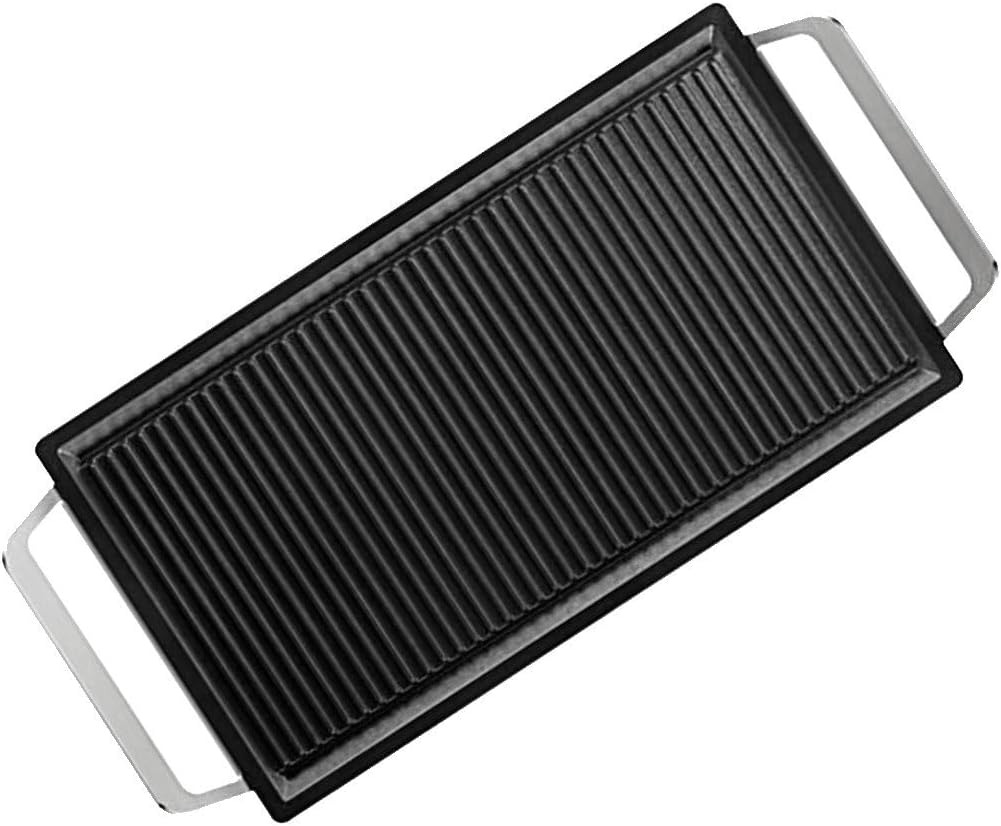 AEG A9HL33 - Piastra barbecue per piano cottura a induzione - Superficie antiaderente in acciaio inossidabile - Dimensioni 45.7 x 43.2 x 8.5 cm