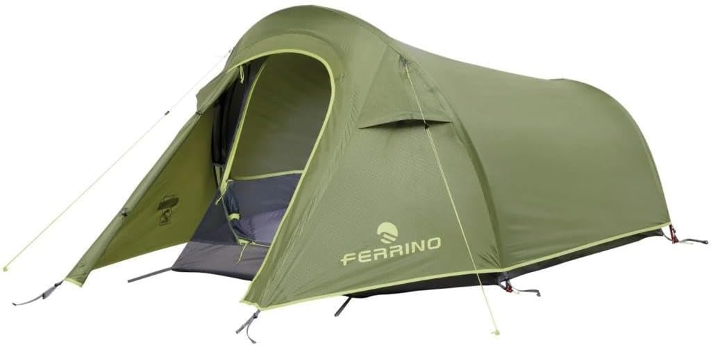 Ferrino Sling tenda ultraleggera per 2 persone - 270 x 120 x 90 cm colore verde - impermeabilità 1500 mm - 4 stagioni per campeggio ed escursioni