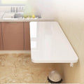 Tavolo pieghevole a parete bianco 70 x 30 cm - piano galleggiante con ribalta - design multifunzionale salvaspazio - per cucina lavanderia e uso domestico