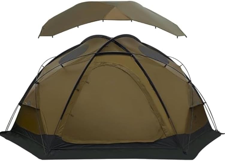 Tenda TOMOUNT a cupola per 4 persone 350 x 300 x 165 cm - nylon impermeabile 3000 mm - struttura per 4 stagioni resistente alla pioggia - con pali tiranti e picchetti