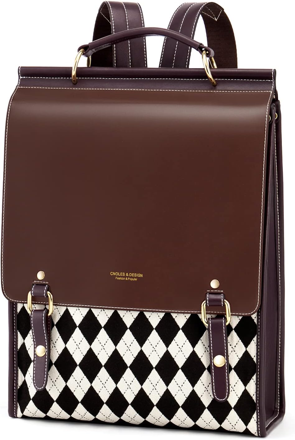 Cnoles Zaino Donna in Pelle - Borsa a Zainetto Elegante Antifurto - Daypack Casual per Scuola Viaggio e Lavoro - Accessorio per Shopping