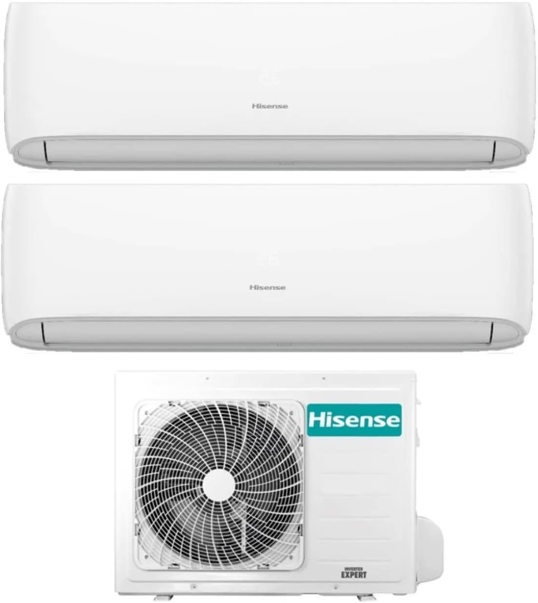 Hi Comfort Dual Split - Climatizzatore inverter 9000 e 18000 BTU - Refrigerante R32 - Classe A plus plus e A plus con alimentazione 240 V
