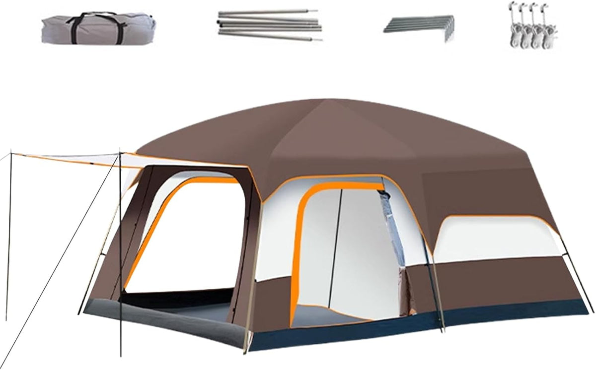 Tenda familiare da campeggio in tessuto Oxford - cabina ampia multiambiente - struttura resistente per esterni - per trekking picnic giardino spiaggia ed escursioni