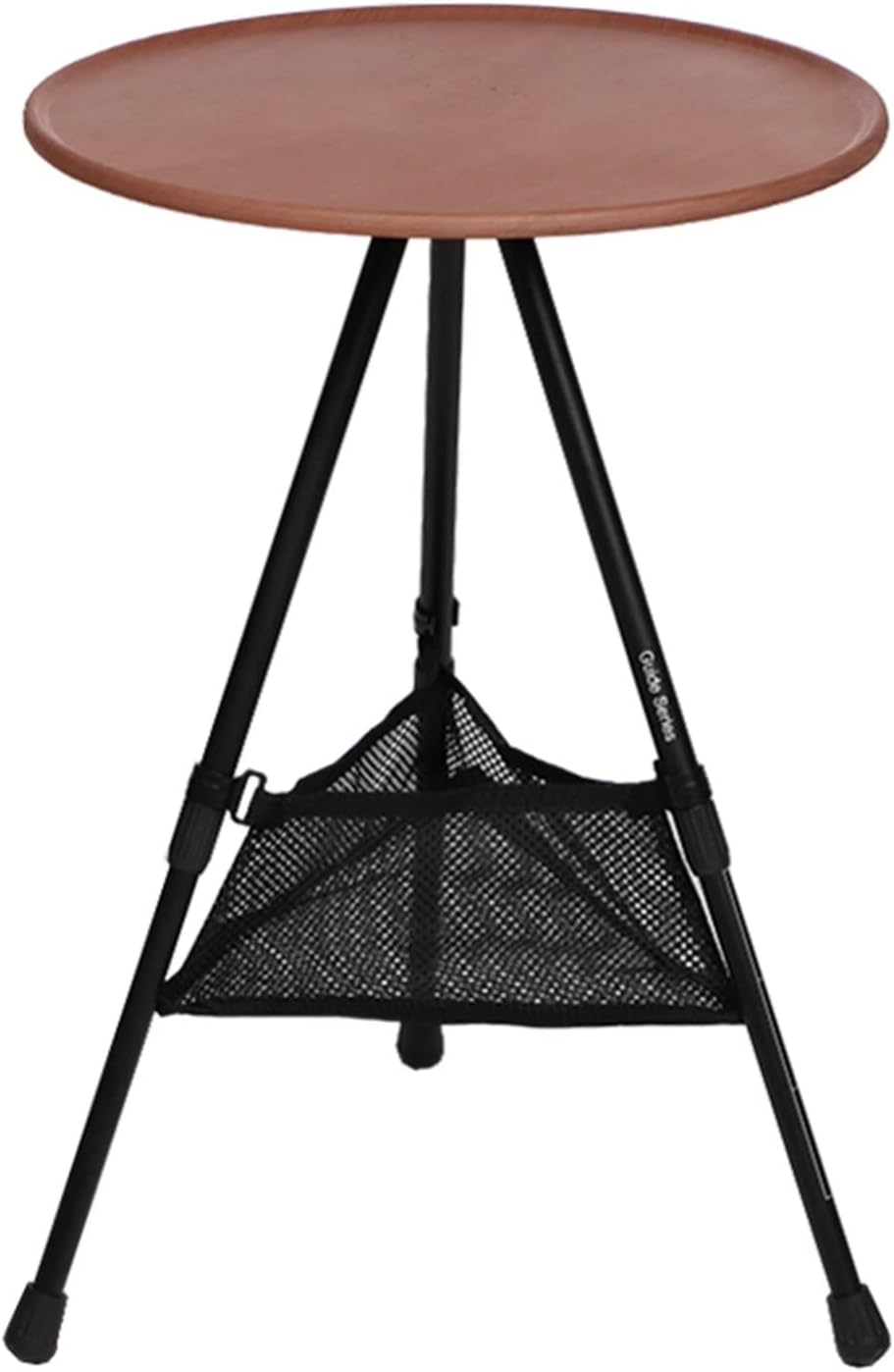 Tavolo rotondo pieghevole marrone - struttura ultraleggera in lega di alluminio - piano portatile da pranzo e picnic - per campeggio esterno e attività ricreative