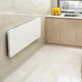 Tavolo pieghevole a parete bianco 50 x 50 cm - piano con ribalta salvaspazio - superficie multifunzione montata a muro - per garage ufficio lavanderia cucina e bar