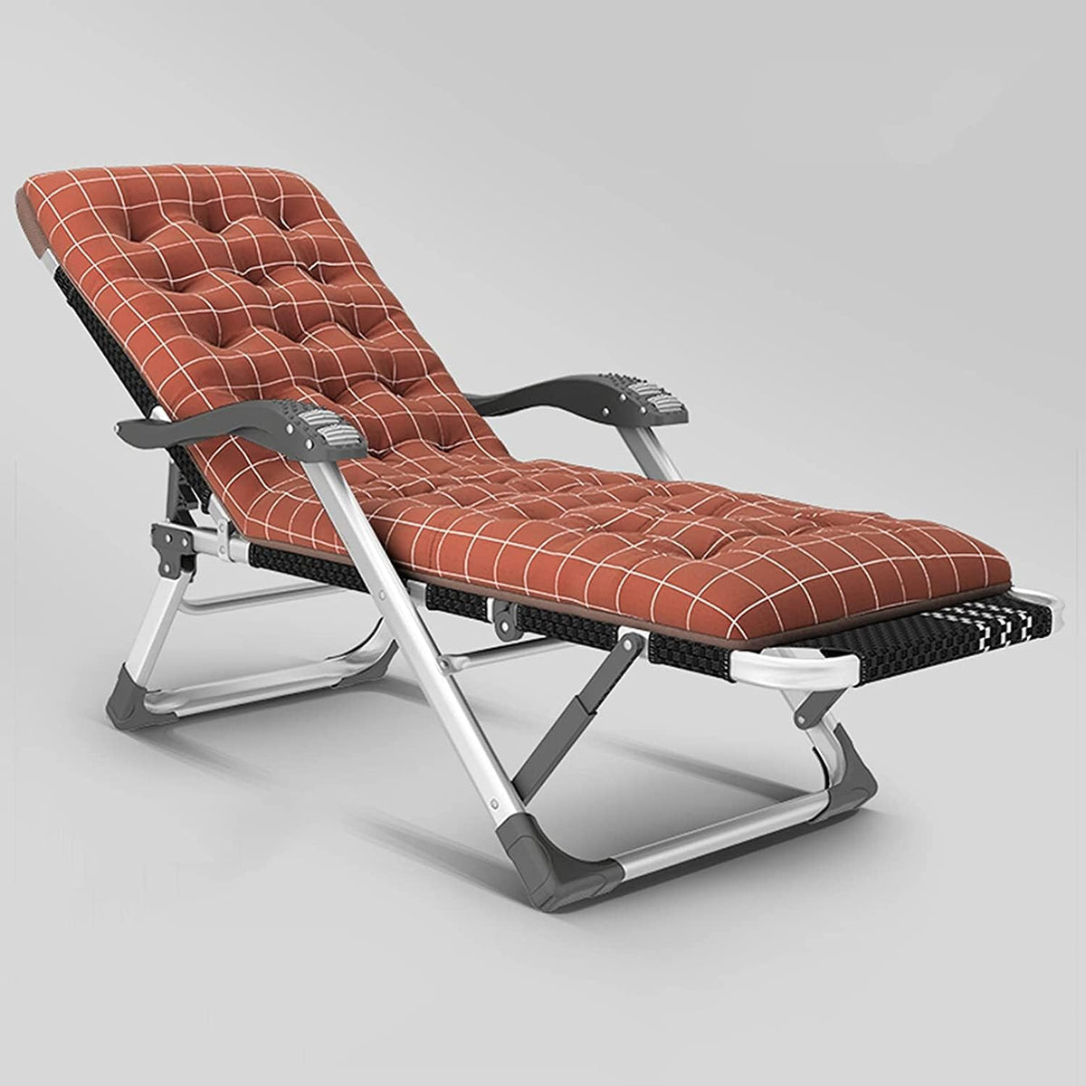 Lettino pieghevole reclinabile YL26120-TY0158 - struttura in lega di alluminio - sedia portatile da ufficio - per pausa pranzo casa e balcone