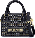 Love Moschino Minizaino Donna Nero - Taglia Unica con Chiusura Zip - Fodera in Poliestere - Zaino Compatto per Uso Quotidiano