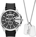 Diesel Chief Series Orologio uomo - Movimento cronografo - Struttura in acciaio inossidabile - Cinturino in silicone acciaio inossidabile o pelle