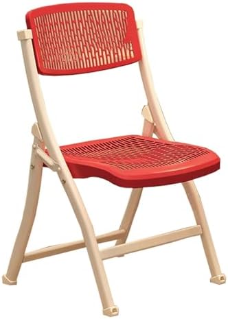 Sgabello pieghevole portatile rosso - struttura compatta con piedini di protezione - design salvaspazio - per casa campeggio gioco e attività all'aperto