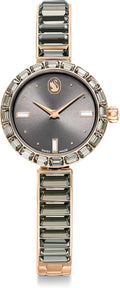 Swarovski Matrix - Orologio Bracciale Jonc Swiss Made - Cristalli e PVD Oro Rosa - Collezione Matrix da Donna