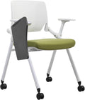 Sedia pieghevole ergonomica verde 46 x 49 x 87,5 cm - struttura leggera portatile - seduta per conferenze - per formazione riunioni e scrivania