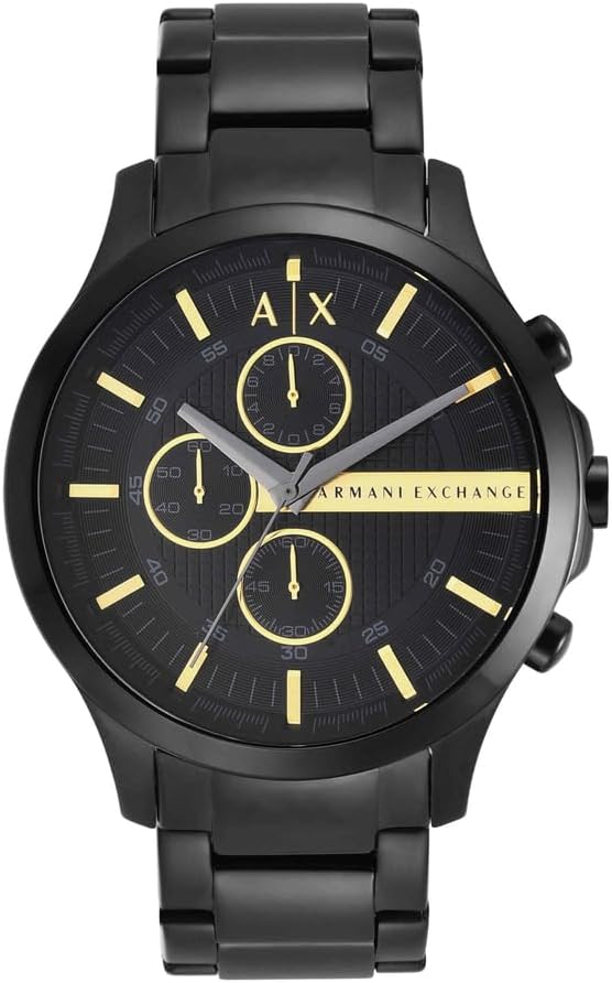 Armani Exchange Orologio uomo - Cronografo al quarzo - Cassa 46 mm in acciaio inossidabile - Cinturino in acciaio inossidabile