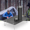 Tavolo pieghevole da barbecue e campeggio - mini struttura leggera in lega di alluminio - piano con ripiano rigido - per picnic esterno e attività ricreative