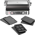 Braun MultiGrill 9 CG9167 - Griglia elettrica 2200 W - Due termostati e tre posizioni di cottura - Piastre griglia lisce waffle e funzione Boost