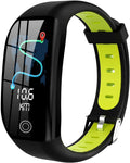 Smartwatch fitness tracker grigio verde - Display quadrato 1.14 pollici - Contapassi monitoraggio sonno e modalità multisport - Bluetooth controllo musica e fotocamera