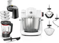 Bosch Serie 6 MUMS6EW22 - Impastatrice planetaria 1600 W - Ciotola XXL inox 5.5 L - Frusta ganci dischi e frullatore con accessori lavabili in lavastoviglie