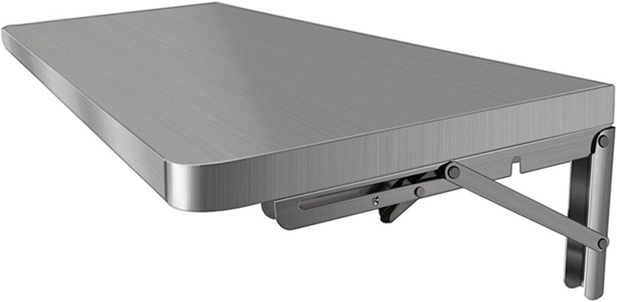 Tavolo pieghevole a parete 120 x 40 cm - acciaio inossidabile 304 per uso alimentare - ripiano da cucina - per soggiorno balcone bagno e lavanderia