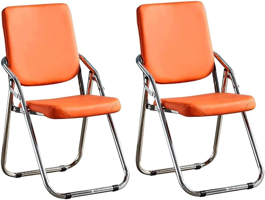 Set di 2 sedie pieghevoli imbottite per ospiti - cuscino comfort colore C - design portatile salvaspazio - per casa bar ufficio conferenze e formazione