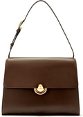 Furla Domus M WB01804-BX4184-4284S-1-002 - Borsa a spalla donna Espresso in pelle - Dimensioni 31 x 23 x 10 cm - Chiusura a risvolto e fodera in poliestere