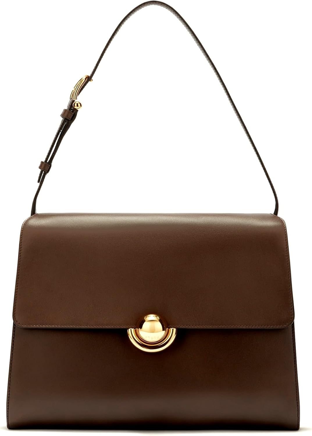 Furla Domus M WB01804-BX4184-4284S-1-002 - Borsa a spalla donna Espresso in pelle - Dimensioni 31 x 23 x 10 cm - Chiusura a risvolto e fodera in poliestere