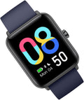 PURRL Smartwatch uomo donna - Fitness tracker GPS con previsioni meteo - 14 modalità sportive per nuoto yoga e attività - Cinturino blu nero compatibile Android iOS