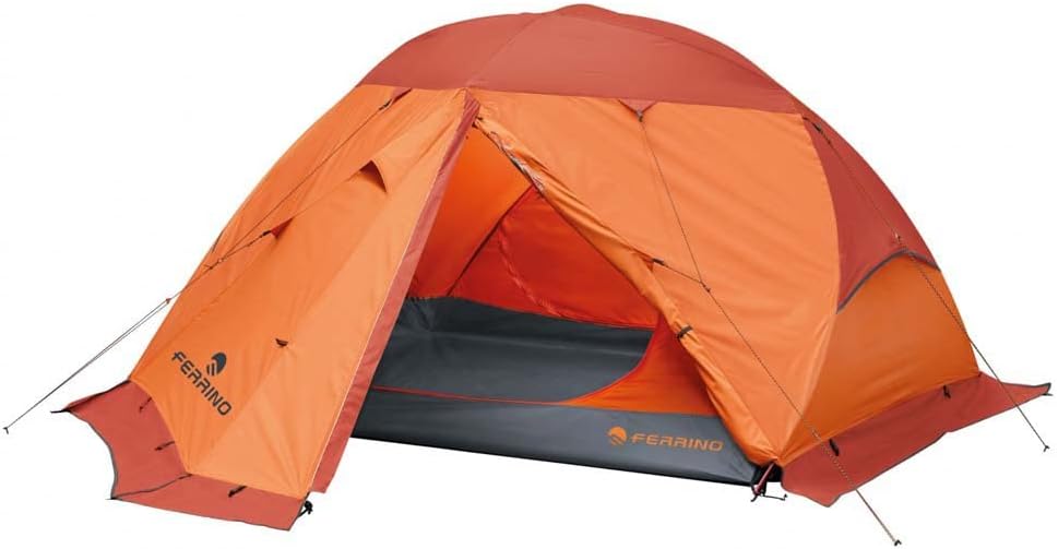 Ferrino Svalbard 3.0 tenda da campeggio per 3 persone - 4 stagioni colore arancione - impermeabilizzazione PU Silnylon - per campeggio ed escursioni