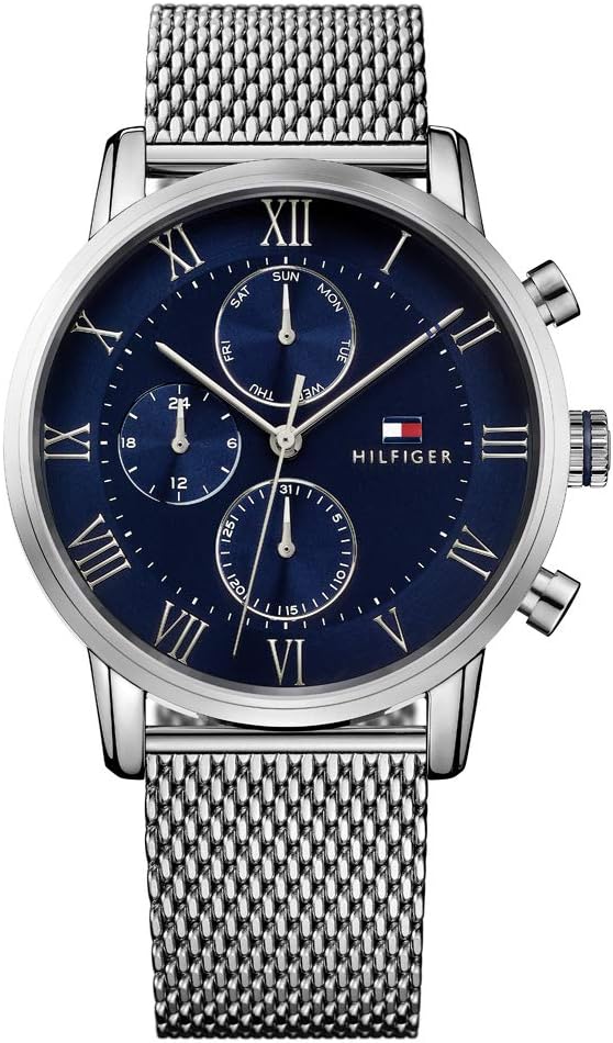Tommy Hilfiger Orologio Uomo Analogico - Movimento Multifunzione al Quarzo - Cinturino Acciaio Inossidabile o Pelle - Design Maschile