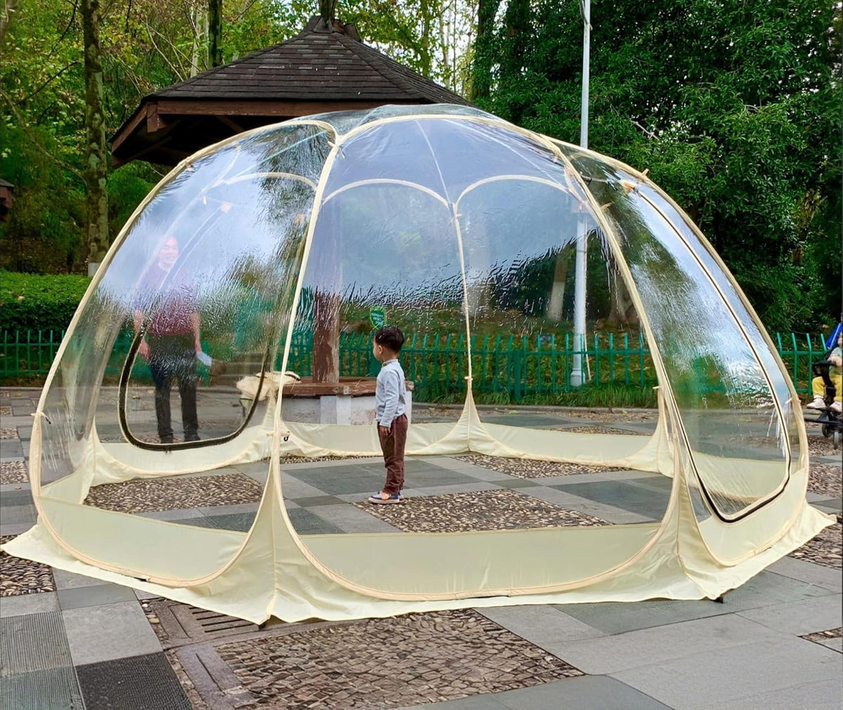 Igloo da giardino trasparente Bubble Tent - PVC per 2-5 persone - diametro 3 o 3,6 metri - tenda a bolle per giardino campeggio spiaggia e attività outdoor