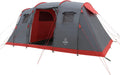 JUSTCAMP Lake 4 tenda da campeggio per 4 persone - 2 camere e larghezza 230 cm - impermeabilità 3000 mm - fondo cucito e cuciture nastrate per festival