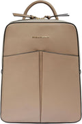 PIQUADRO Ashley - Zaino donna beige in cuoio - Porta PC fino a 14 pollici - Design professionale per lavoro e spostamenti