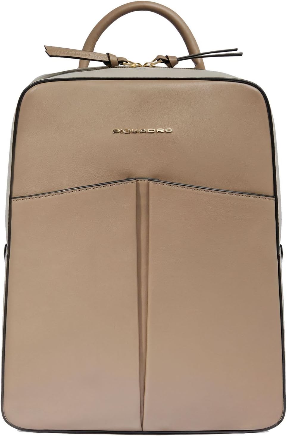 PIQUADRO Ashley - Zaino donna beige in cuoio - Porta PC fino a 14 pollici - Design professionale per lavoro e spostamenti