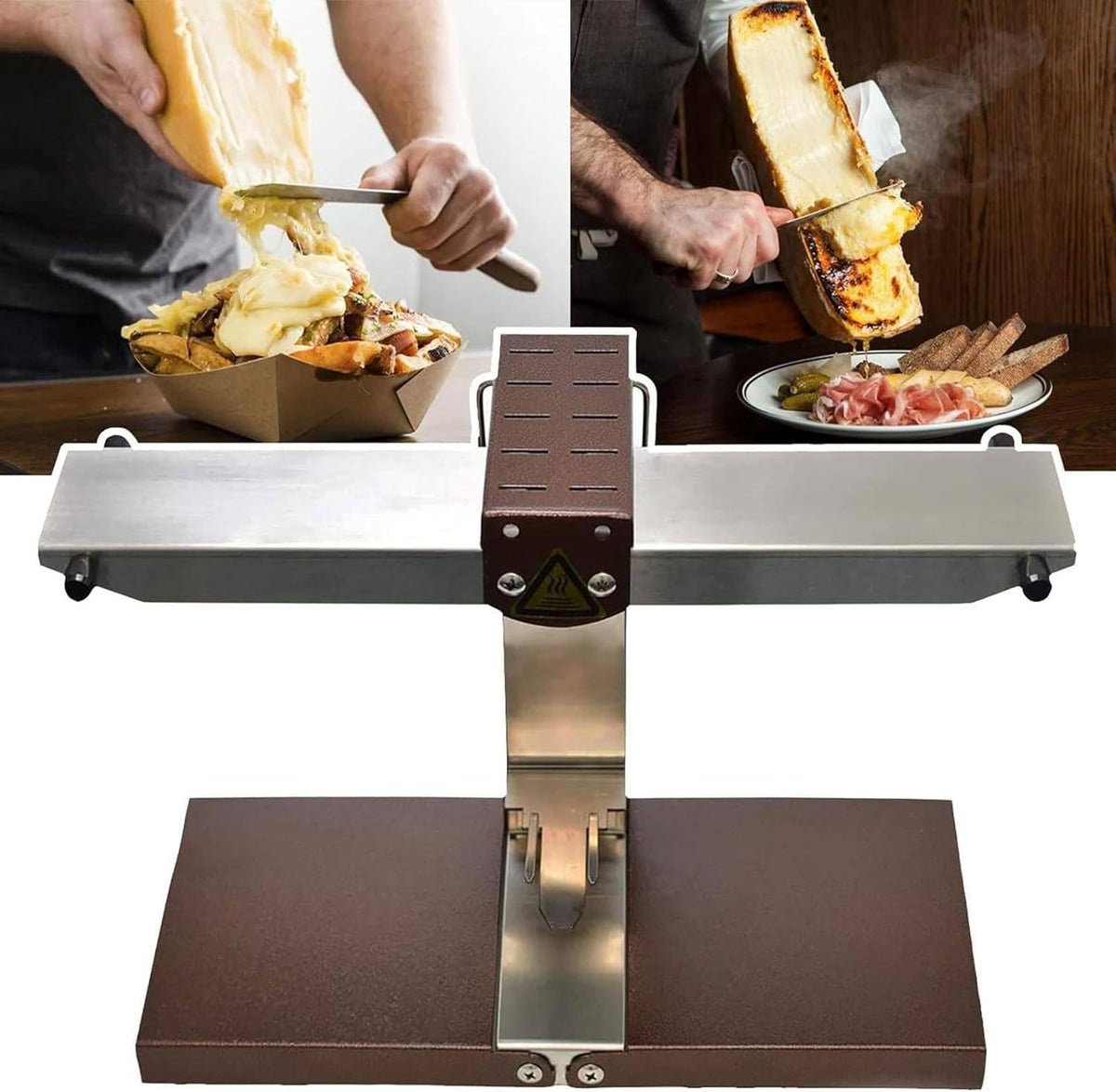 LZDOYY Scioglitore Raclette a Quarto di Forma - Macchina Elettrica Commerciale per Formaggio - Angolo Regolabile - Riscaldamento Rapido Multicolore