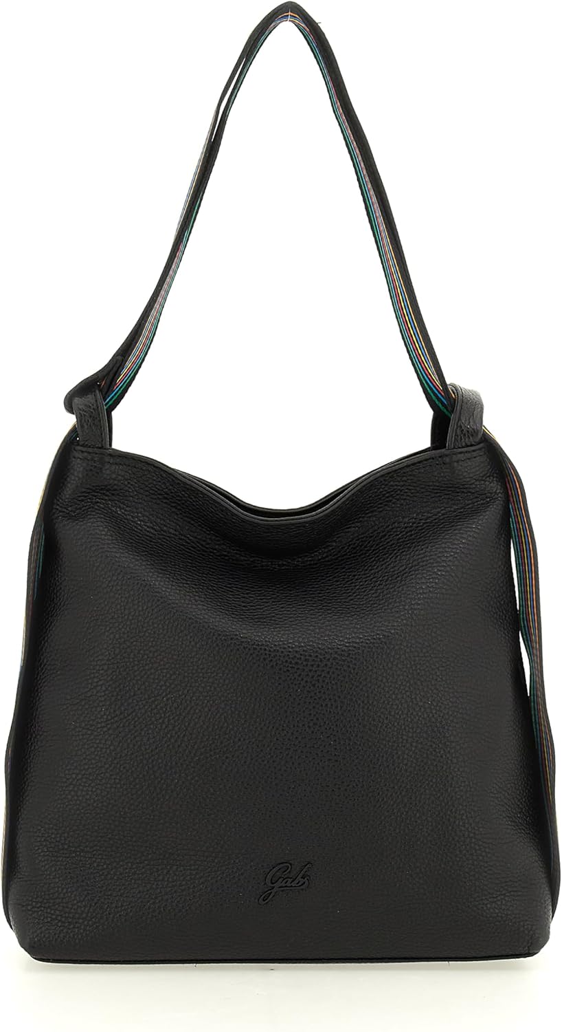 Gabs Borsa Zaino in Pelle 30 x 30 x 8 cm - Chiusura Principale con Cerniera - Due Tasche Interne - Shopper Pieghevole e Block Notes Inclusi