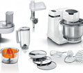Bosch Serie 2 Robot da Cucina - Motore 700 W con 4 Velocità e Turbo - Ciotola in Acciaio Inox da 3,8 Litri - Frullatore da 1,25 Litri e Accessori