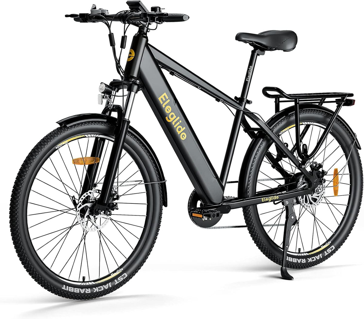 Bicicletta elettrica Eleglide T1 27,5 pollici nera - batteria removibile 36 V 13 Ah - coppia 50 Nm e cambio 7 velocità - display LCD e sospensione con blocco
