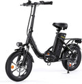 Finbike U4 bici elettrica pieghevole per adulti - motore 250 W e batteria 374,4 Wh - autonomia massima 88 km - 3 modalità di guida e carico fino a 120 kg