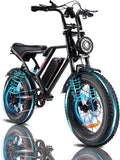 Bici elettrica fat bike per adulti - ruote 20 pollici e 7 velocità - batteria rimovibile 48 V 17,5 Ah - autonomia massima 50-80 km