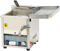 YARUQN Friggitrice a Gas GPL Commerciale - Acciaio Inossidabile Argento da Banco - Temperatura Costante Automatica - Cestelli per Casa Cucina e Ristorante